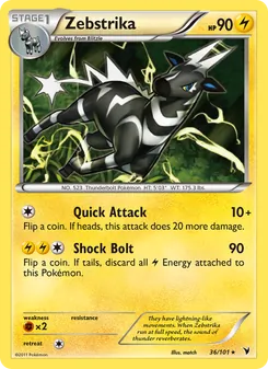 Zebstrika card from Noble Victories, number 36/101