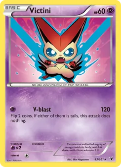 Victini card from Noble Victories, number 43/101