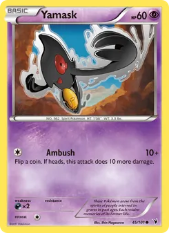 Yamask card from Noble Victories, number 45/101