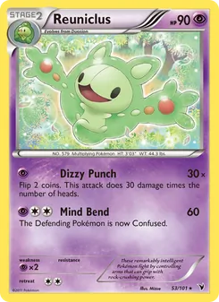 Reuniclus card from Noble Victories, number 53/101