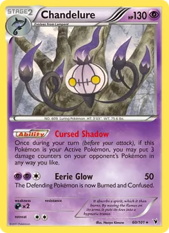 Chandelure card from Noble Victories, number 60/101