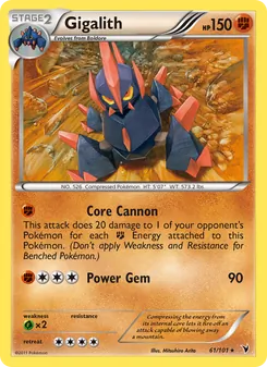 Gigalith card from Noble Victories, number 61/101