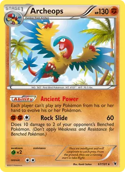 Archeops card from Noble Victories, number 67/101