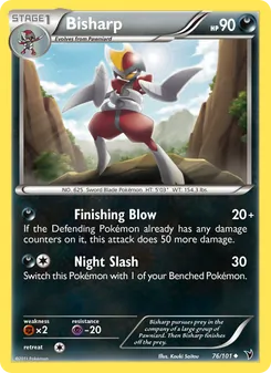 Bisharp card from Noble Victories, number 76/101