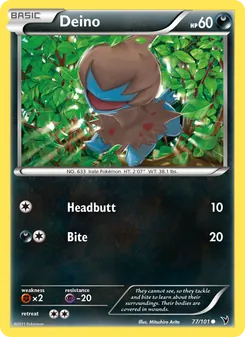 Deino card from Noble Victories, number 77/101