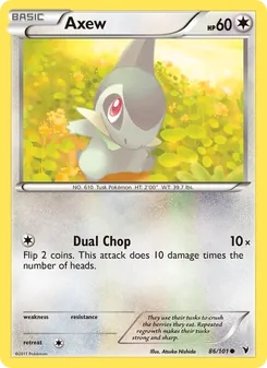 Axew card from Noble Victories, number 86/101