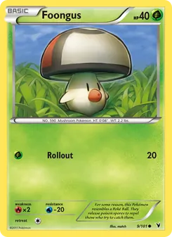 Foongus card from Noble Victories, number 9/101