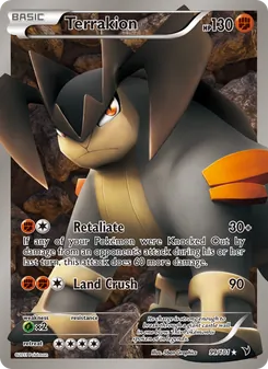 Terrakion card from Noble Victories, number 99/101