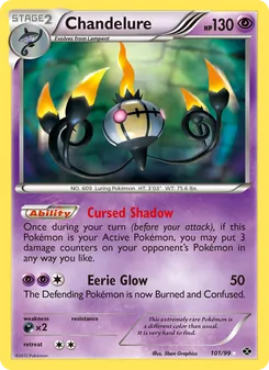 Chandelure card from Next Destinies, number 101/99