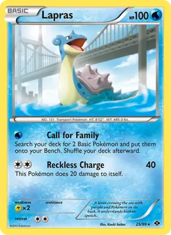 Lapras card from Next Destinies, number 25/99