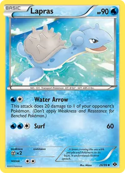 Lapras card from Next Destinies, number 26/99