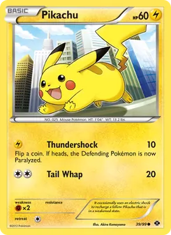 Pikachu card from Next Destinies, number 39/99