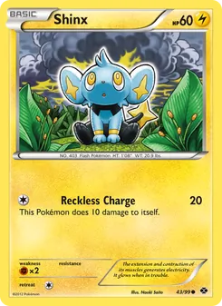 Shinx card from Next Destinies, number 43/99