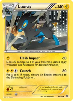 Luxray card from Next Destinies, number 46/99