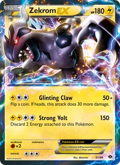 Zekrom-EX card from Next Destinies, number 51/99