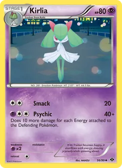 Kirlia card from Next Destinies, number 56/99