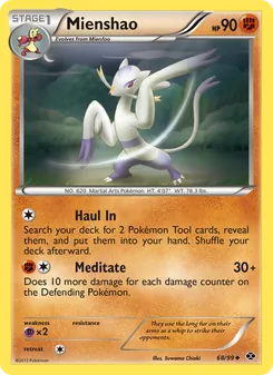 Mienshao card from Next Destinies, number 68/99