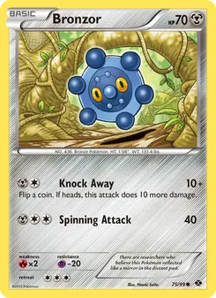Bronzor card from Next Destinies, number 75/99