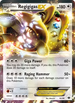 Regigigas-EX card from Next Destinies, number 82/99