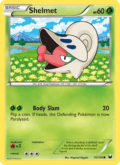 Shelmet card from Dark Explorers, number 10/108
