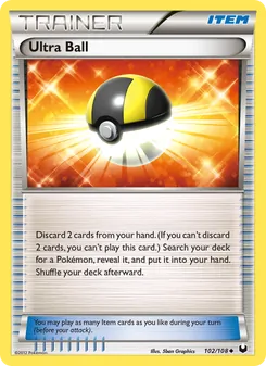 Ultra Ball card from Dark Explorers, number 102/108