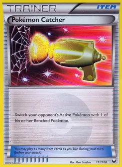 Pokémon Catcher card from Dark Explorers, number 111/108
