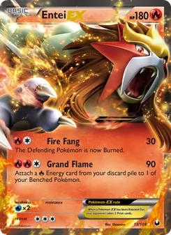 Entei-EX card from Dark Explorers, number 13/108