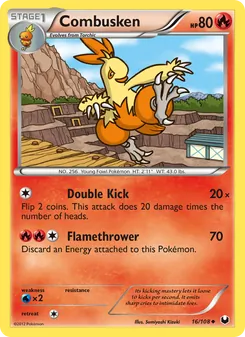 Combusken card from Dark Explorers, number 16/108