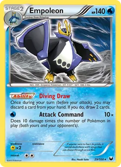 Empoleon card from Dark Explorers, number 29/108