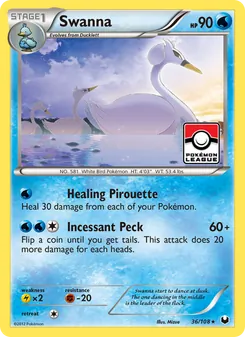 Swanna card from Dark Explorers, number 36/108