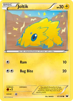 Joltik card from Dark Explorers, number 41/108