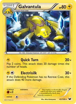 Galvantula card from Dark Explorers, number 43/108