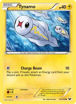 Tynamo card from Dark Explorers, number 44/108