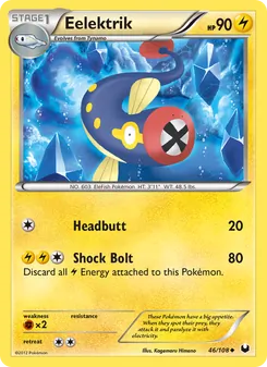 Eelektrik card from Dark Explorers, number 46/108