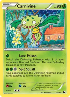 Carnivine card from Dark Explorers, number 5/108