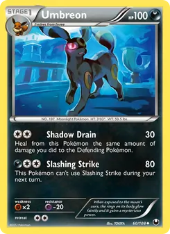 Umbreon card from Dark Explorers, number 60/108