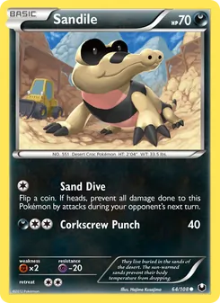 Sandile card from Dark Explorers, number 64/108