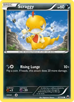 Scraggy card from Dark Explorers, number 67/108