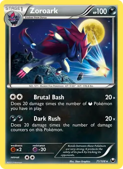 Zoroark card from Dark Explorers, number 71/108