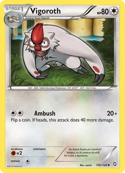 Vigoroth card from Dragons Exalted, number 102/124