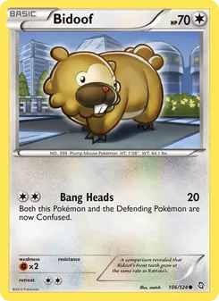 Bidoof card from Dragons Exalted, number 106/124