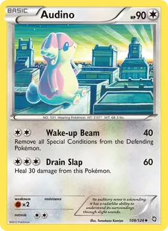 Audino card from Dragons Exalted, number 108/124