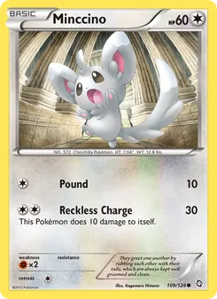 Minccino card from Dragons Exalted, number 109/124