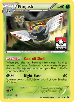 Ninjask card from Dragons Exalted, number 11/124