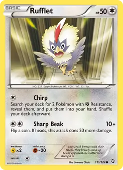 Rufflet card from Dragons Exalted, number 111/124