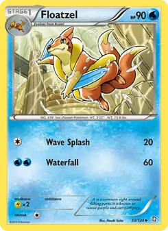 Floatzel card from Dragons Exalted, number 33/124