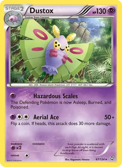 Dustox card from Dragons Exalted, number 47/124