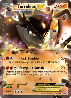 Terrakion-EX card from Dragons Exalted, number 71/124