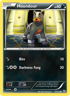 Houndour card from Dragons Exalted, number 74/124