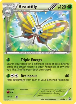 Beautifly card from Dragons Exalted, number 8/124